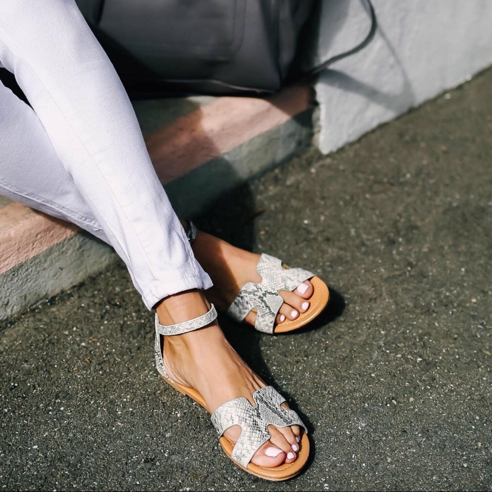 CLEARANCE SALE-FIRM‼️ Lily Sandal-Snakeskin
